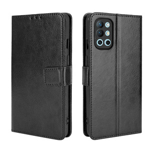 One plus OnePlus 9R mobile phone case 1 9RT mobile phone leather case flip crazy horse pattern card rope bracket protective case