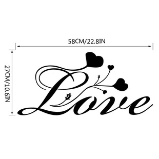 Foreign trade new English creative Love Valentine's Day words carved wall stickers removable retail wholesale KS112