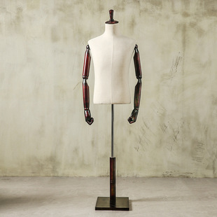 Model Props Men's Full Body Table Clothing Store Suit Display Model Window Fake Model Half-body Model Hanger