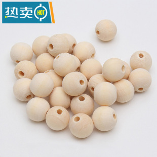 Lotus Wood Beads in Various Sizes, Natural Wood Color, in Stock for DIY Crafts, Wholesale Handmade DIY Round Wood Beads