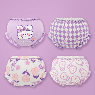 Girls underwear spring and summer new cotton breathable bread pants combed cotton cartoon briefs baby underwear wholesale