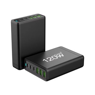 Manufacturers supply 120W multi-port desktop gallium nitride fast charging mobile phone power charger 3A3C high power charging head