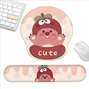 Factory Non-slip Office Silicone Wrist Mouse Pad Thickeneded Oil Painting Memory Foam Keyboard Hand Rest Wrist Pad Wind Table