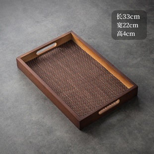 Chinese Primary Color Simple Kung Fu Tea Set Tea Tray Kitchen Household Dumpling Bread Plate Multifunctional Bamboo Dinner Plate