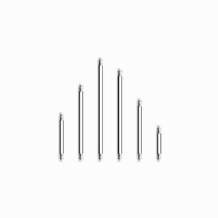 G23 External Thread Tongue Nail Straight Rod Bend Rod F136 Titanium Alloy Body Puncture Jewelry Accessories Replacement Rod External Teeth