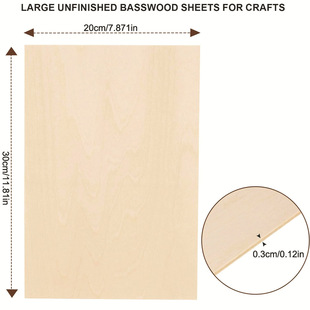 Untreated wood DIY for crafts, hobbies, model making, wood firing and laser engraving