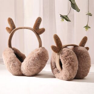Internet Celebrity Antler Earmuffs Earmuffs Warm Women's Ear Warming Earmuffs Korean Style Cute Earmuffs Winter Adult Earmuffs