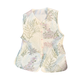 New New Chinese Style Oriental Ancient Rhyme Jacket Jacquard Heavy Industry Embroidered V-Neck Buckle Top Ethnic Style Vintage Vest