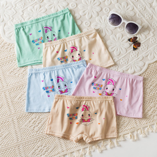 Children's Underwear Foreign Trade Milk Silk Cartoon Printing Resistant Flat Pants Small and Middle-aged Children's Underwear Girls' Four-legged Pants