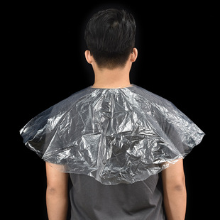 Disposable hair dyeing shawl scarf scarf barber shop hair treatment plastic waterproof transparent non-stick hair peach heart shawl