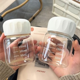 Good-Looking Internet Celebrity Shake Fat Glass Water Cup Milk Tea Soy Milk Scale Cup Mini Cute Portable Gift