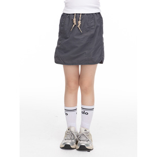 Girls' Quick-Dry Cargo Short Skirt 2025 Summer New Children's Korean Style Trendy Versatile Slit Half Skirt