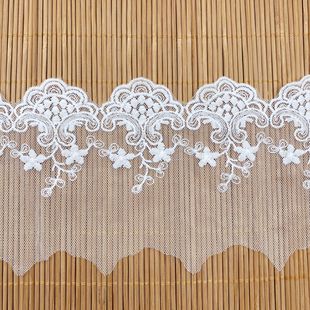 Polyester mesh Lolita water soluble lace brocade mesh milk silk bar code lace mesh embroidery lace