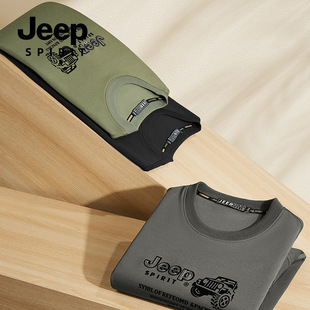 JEEP SPIRIT 2024 осень-зима повседневная мода с круглым вырезом свитерская удобная универсальная мужская теплая топ