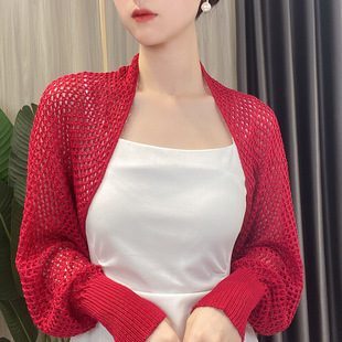 Small Blossoms Korean-style New Ice Silk Shawl Women's Spring and Summer All-match Solid Color Scarf Slimming Air Conditioning Shawl Ji Yin