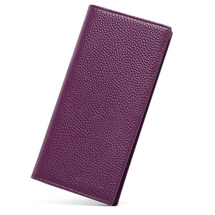 RFID Anti-theft Brush Women's Long Wallet Ultra-thin European and American Style Head Layer Soft Cowhide Hand Wallet Women's Ticket Holder Card Bag