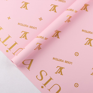 New big brand wind Al V wrapping paper fashion waterproof paper florist wrapping paper diy material gift packaging wholesale