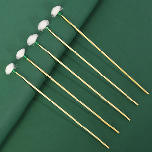 Bamboo handle small head goose feather stick ear spoon/ear pick/ear digging/goose feather stick ear picking tool small head ear picking stick