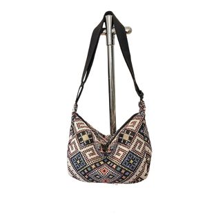 New Style Canvas Trendy Retro Lazy Style Crossbody Bag Women's Ethnic Style Fashionable All-match Shoulder Dumpling Bag Mobile Phone Bag