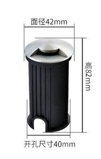 Waterproof 1W3WLED underground lamp stainless steel mini step star light 304 underwater light IP68 outdoor spotlight
