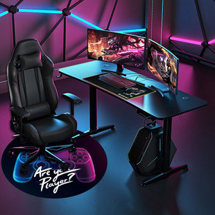 Game Floor Protection Mat Non-slip Wear-resistant Cartoon E-sports Seat Floor Protection Mat Rubber E-sports Game Floor