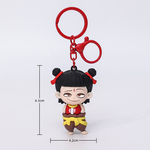 Anime Cartoon New Nezha 2 Devil Boy Sea Around Explosions Keychain Cute Diy Bag Bag Hanging Small Gift