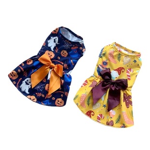 Pet clothing milk silk cat and dog bow skirt Halloween Christmas dog clothes cross-border Amazon