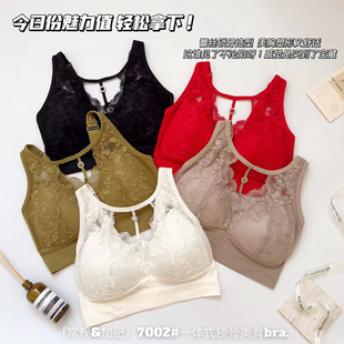 New plus size lace beauty back tube top diamond accessories beauty chest comes with fixed Cup chubby girl bra women's underwear