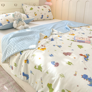 Class A massage cooling feeling bean quilt summer cool quilt air conditioning quilt children can be machine washed summer quilt kindergarten cartoon thin quilt