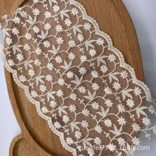 Bilateral Bow Jewelry Small Floral Embroidery Lace Lace