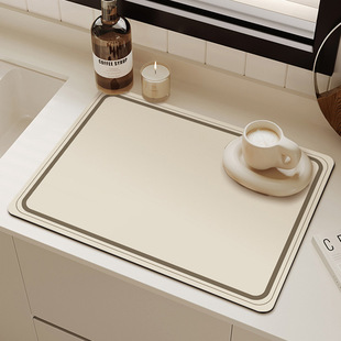 Kitchen Drain Mat Diatom Mud Desktop Coffee Table Absorbent Mat Nordic Simple Wind Anti-scalding Insulation Mat Factory Direct Supply