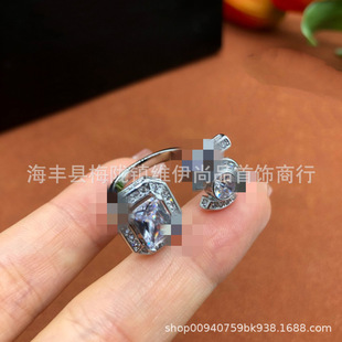 European and American fashion temperament light luxury socialite diamond letters pearl ring factory direct factory wholesale cross-border exclusive