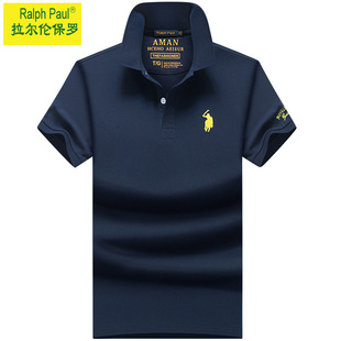 [Larren Paul] Polo Shirt Men's Short-sleeved T-shirt Summer New Lar Large Size T-shirt Clothes Fashion