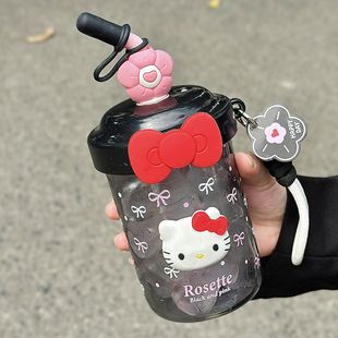 Новый милый компактный портативный ручной смешивание чашки с соломкой чашки для воды на открытом воздухе кофе соевое молоко встряхивает пластиковую чашку для воды