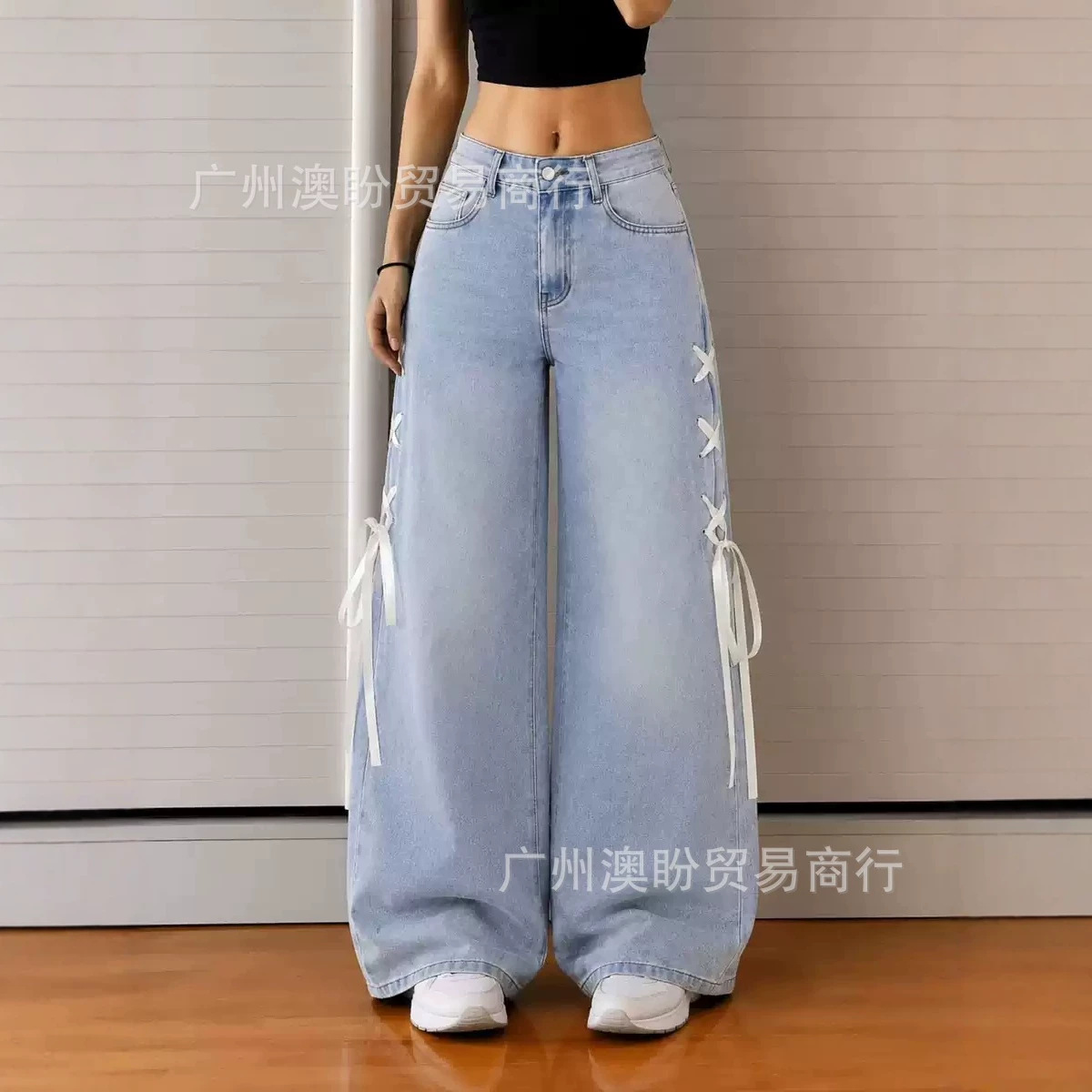 cargo jeans女士牛仔裤现货批发Boyfriend jeans available长裤女
