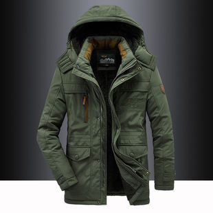 Cotton Clothes Men's Winter Fleece-lined Thickened Warm Middle-aged and Elderly Dad Clothes Loose Large Size Cotton-padded Jacket Outdoor Large Cotton-padded Jacket