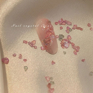 New Nail Art Glass Crystal Gravel Jewelry Ice Transparent Japanese Polarized Crystal Crystal DIY Nail Decoration Drill