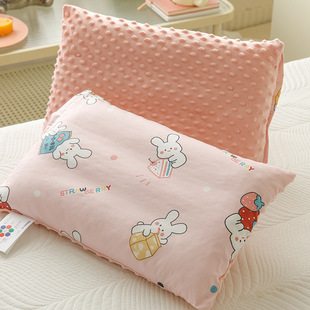 Class A pure cotton children's cervical vertebra soothing peas pillow cartoon pure cotton kindergarten double-sided pillow core pillowcase wholesale