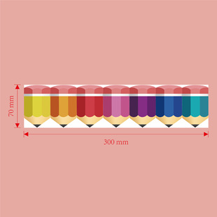 CM2204003 Cross Border Stickers Bulletin Board Stickers Blackboard Stickers Pencil Border Stickers