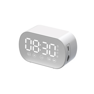 Cross-border private model 2024 new creative retro Bluetooth speaker alarm clock LED color digital desktop small speaker S22
