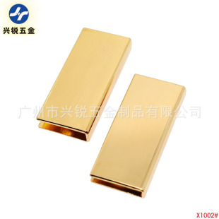 Factory wholesale luggage hardware accessories zinc alloy 40mm webbing clip metal edging strip tail clip webbing clip