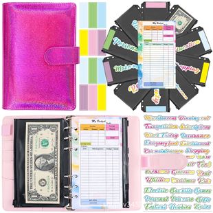Foreign Trade Cross-border Macaron a6 Loose-leaf Bookkeeping Notebook Creative Cash Budget Book Financial Planning Hand Book