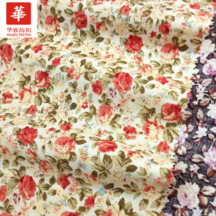 Supply a variety of cotton cotton printed cloth small floral roses vintage women's children's clothing fabric spot wholesale