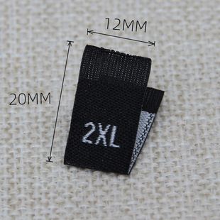 in stock clothing size label custom woven mark cloth mark size mark universal number mark children's clothing trademark code embroidery label