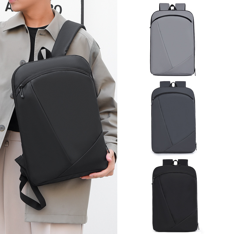 Wholesale New Cross-border Notebook Bag Computer Schoolbag Backpack Simple Business Fashion Lightweight Large Capacity Backpack