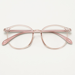 7121 Ultra-light TR90 Oval Frame Myopia Glasses Women's Plain-made Korean-style Fashionable Cold Tea Frame for Students