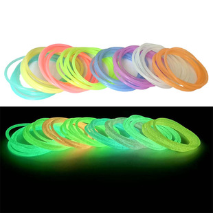 Spot colorful luminous silicone rubber band bracelet silicone fine bracelet ring jewelry rubber band elastic hair ring