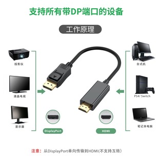 Dp to HDMI Adapter 4K High-Definition Desktop Laptop Graphics Card Converter External Tv Projection