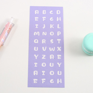 ins style Cream Body English uppercase and lowercase letters stickers gu Ka growth manual diy album Journal decorative stickers