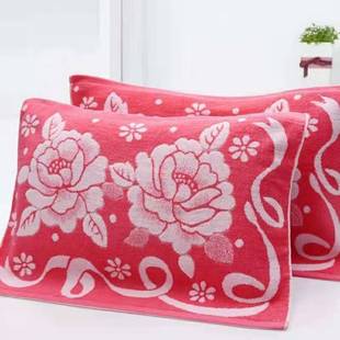 Pillow towel a pair of household adult terry thickened soft no hair pillow headscarf wedding gift factory a wholesale